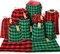 Fabric Christmas Gift Bags Assorted (Large 20in, Medium 16in, Small 12in), 9pcs Cotton Gift Wrapping Sacks Cloth Pouches for Xmas Presents